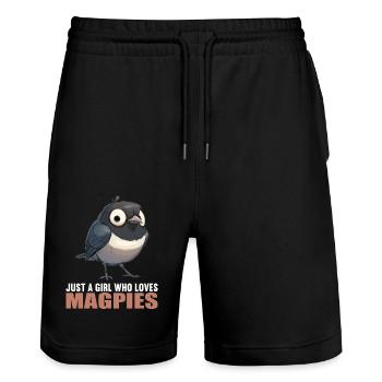 Elstern Elster - Stanley/Stella Unisex Bio Joggingshorts Trainer  - Schwarz - Vorne - Nik (191cm) & Marisol (170cm)