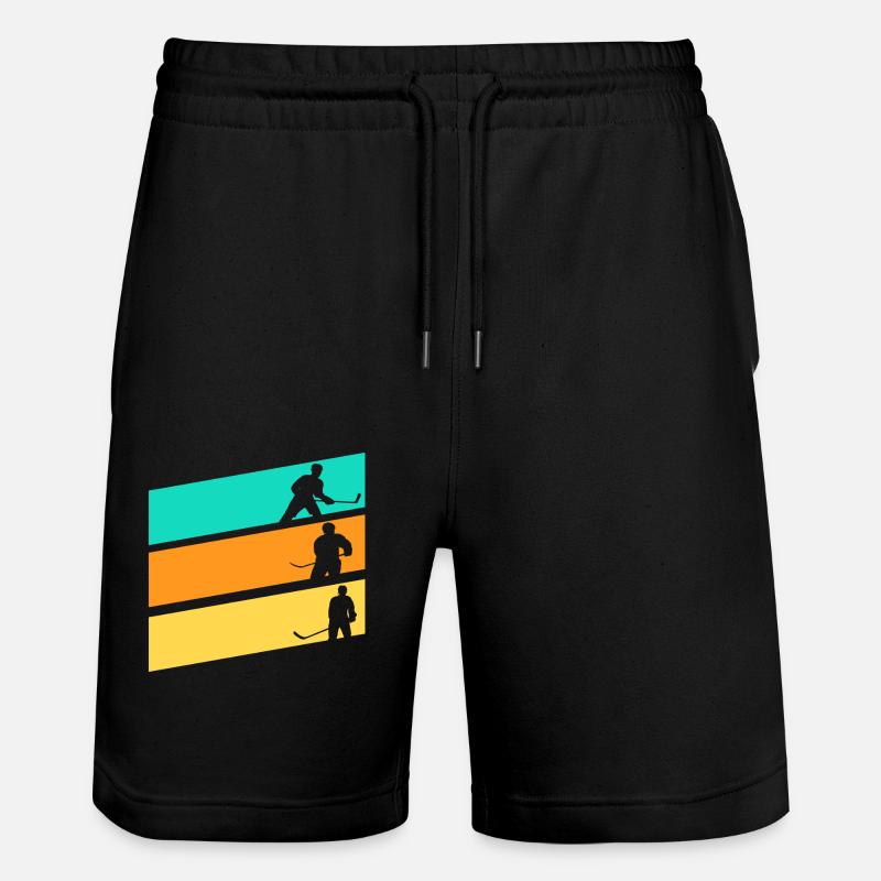 Eishockeyspieler Eishockey - Stanley/Stella Unisex Bio Joggingshorts Trainer  - Schwarz