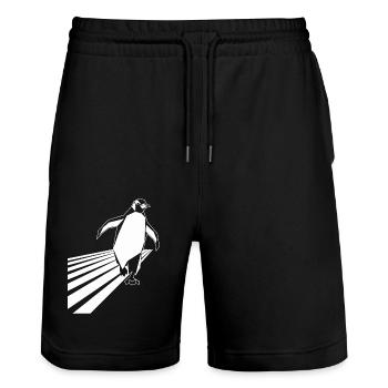 Running Penguin Running Jogging - Short de jogging bio TRAINER Stanley/Stella unisexe - noir - Devant - Nik (191cm) & Marisol (170cm)