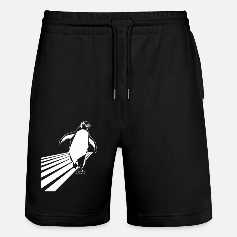 Running Penguin Running Jogging - Stanley/Stella Trainer Unisex Organic Jogging Shorts - black