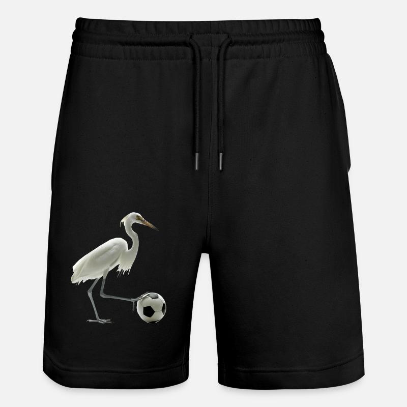 Reiher Vogel - Stanley/Stella Unisex Bio Joggingshorts Trainer  - Schwarz