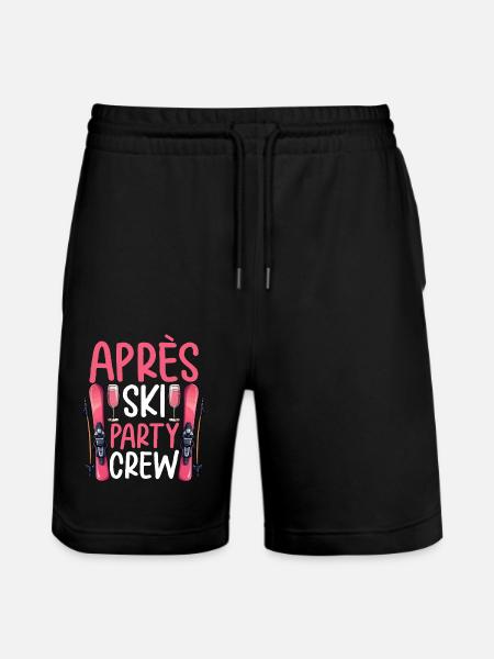 Après Ski Party Crew - Stanley/Stella Trainer Unisex Organic Jogging Shorts - black