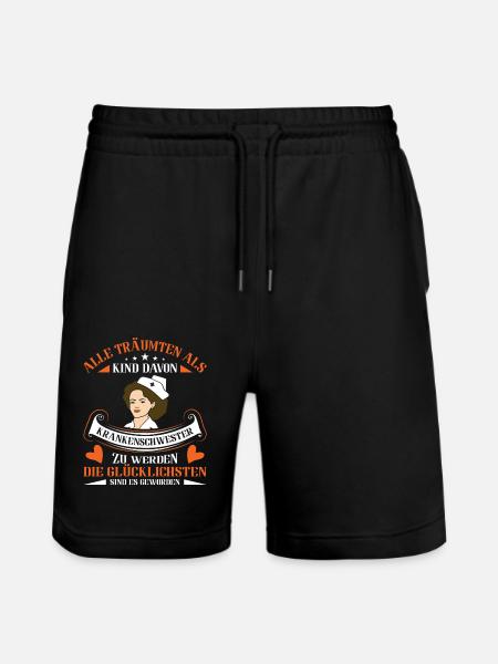 Krankenschwester Krankenpfleger - Stanley/Stella Unisex Bio Joggingshorts Trainer - Schwarz