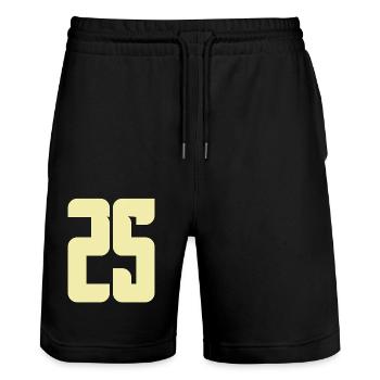 25 - Short de jogging bio TRAINER Stanley/Stella unisexe - noir - Devant - Nik (191cm) & Marisol (170cm)