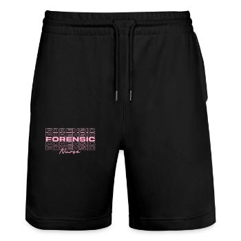 Infirmière médico-légale Infirmières médicales élégantes - Short de jogging bio TRAINER Stanley/Stella unisexe - noir - Devant - Nik (191cm) & Marisol (170cm)