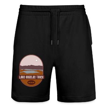 Lake Angelus track - New Zealand - Stanley/Stella Trainer Unisex Organic Jogging Shorts - black - Front - Nik (191cm) & Marisol (170cm)