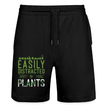 Amateur de plantes jardiner facilement - Short de jogging bio TRAINER Stanley/Stella unisexe - noir - Devant - Nik (191cm) & Marisol (170cm)