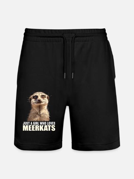 Meerkat Erdmännchen - Stanley/Stella Unisex Bio Joggingshorts Trainer - Schwarz