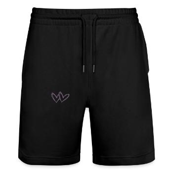 Heart, Love, Valentine's Day, Friendship, Togetherness - Stanley/Stella Trainer Unisex Organic Jogging Shorts - black - Front - Nik (191cm) & Marisol (170cm)