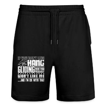 Hang Gliding If You Don't Like Hang Gliding - Stanley/Stella Trainer Unisex Organic Jogging Shorts - black - Front - Nik (191cm) & Marisol (170cm)