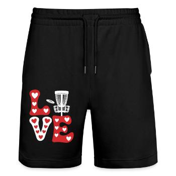 Disc Golf Dire Sports Drôle Disc Golf Cadeau - Short de jogging bio TRAINER Stanley/Stella unisexe - noir - Devant - Nik (191cm) & Marisol (170cm)