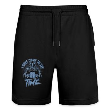 L’heure de la bière Grim Reaper est drôle - Short de jogging bio TRAINER Stanley/Stella unisexe - noir - Devant - Nik (191cm) & Marisol (170cm)