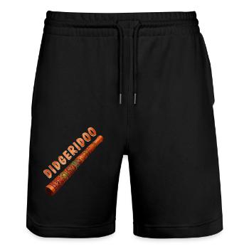 DIDGERIDOO - Stanley/Stella Unisex Bio Joggingshorts Trainer  - Schwarz - Vorne - Nik (191cm) & Marisol (170cm)