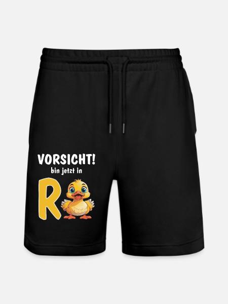 Caution, I'm retired now - Stanley/Stella Trainer Unisex Organic Jogging Shorts - black