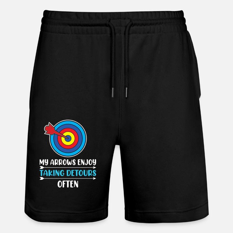 Bogenschießen Bogenschütze - Stanley/Stella Unisex Bio Joggingshorts Trainer  - Schwarz