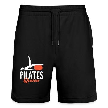 La reine du Pilates pour les amateurs de fitness - Short de jogging bio TRAINER Stanley/Stella unisexe - noir - Devant - Nik (191cm) & Marisol (170cm)