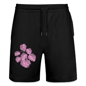 Plant Lover Gardening Diamond - Stanley/Stella Trainer Unisex Organic Jogging Shorts - black - Front - Nik (191cm) & Marisol (170cm)