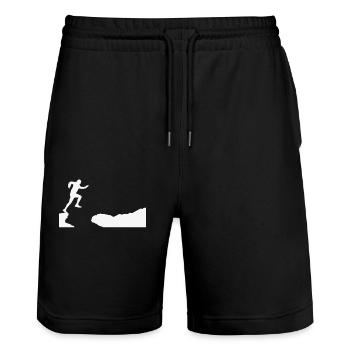 Trail Runner Cross Trail Mountain Runner - Stanley/Stella Trainer Unisex Organic Jogging Shorts - black - Front - Nik (191cm) & Marisol (170cm)