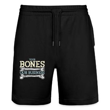 Orthopedic Surgeon Your Bones Our Business Doctor - Stanley/Stella Trainer Unisex Organic Jogging Shorts - black - Front - Nik (191cm) & Marisol (170cm)