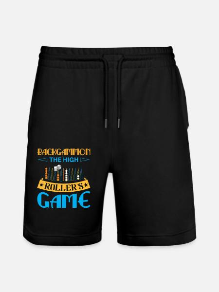 Backgammon Spiel - Stanley/Stella Unisex Bio Joggingshorts Trainer - Schwarz