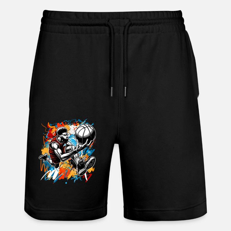 Basket-ball Joueurs de basket-ball - Short de jogging bio TRAINER Stanley/Stella unisexe - noir