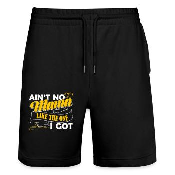 Mother's Day No Mama Like The One I Got - Stanley/Stella Trainer Unisex Organic Jogging Shorts - black - Front - Nik (191cm) & Marisol (170cm)