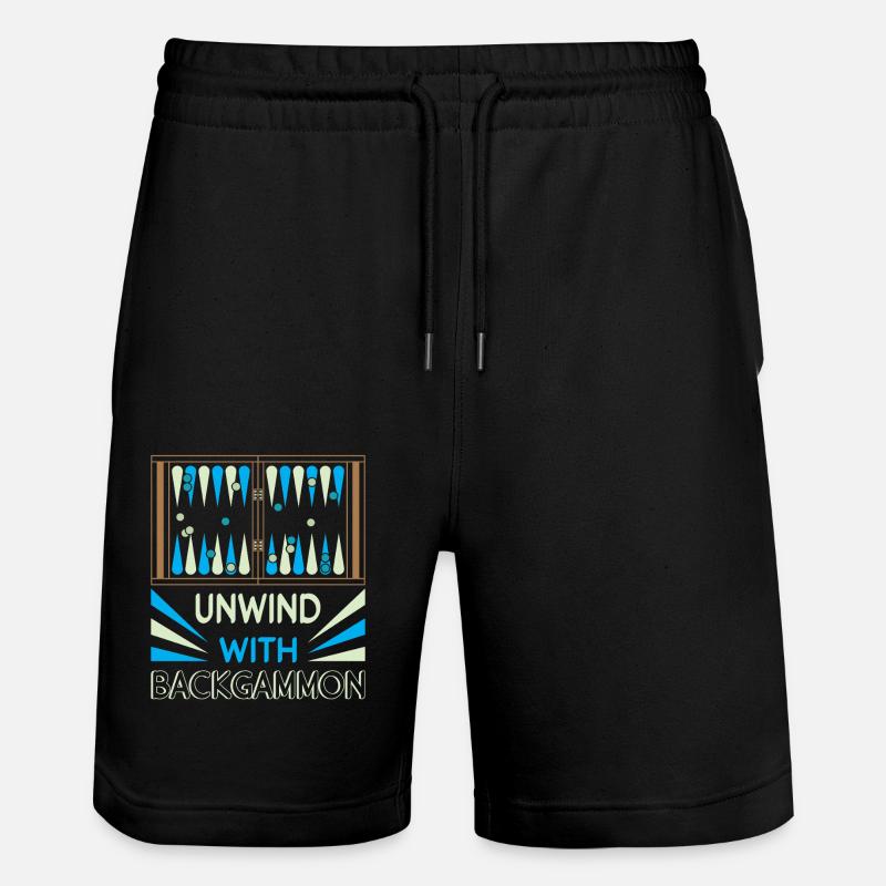 Backgammon Spiel - Stanley/Stella Unisex Bio Joggingshorts Trainer  - Schwarz