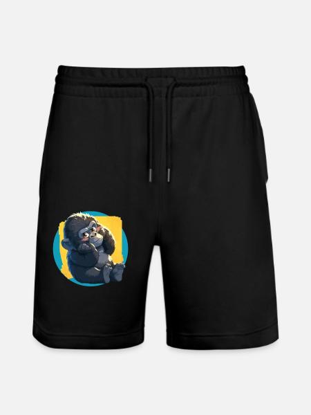 Berggorillas Berggorilla - Stanley/Stella Unisex Bio Joggingshorts Trainer  - Schwarz