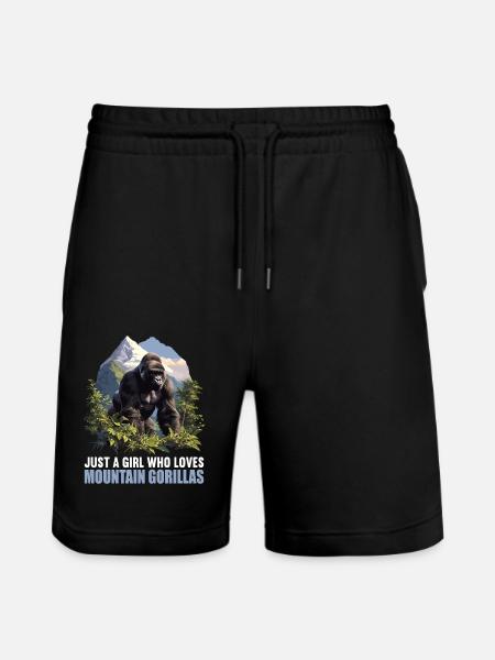 Berggorillas Berggorilla - Stanley/Stella Unisex Bio Joggingshorts Trainer - Schwarz