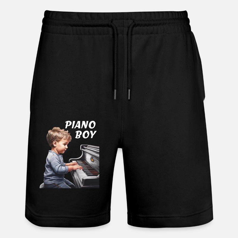 GARÇON PIANO - Short de jogging bio TRAINER Stanley/Stella unisexe - noir
