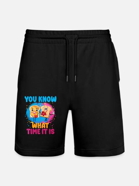 Erdnussbutter - Stanley/Stella Unisex Bio Joggingshorts Trainer  - Schwarz
