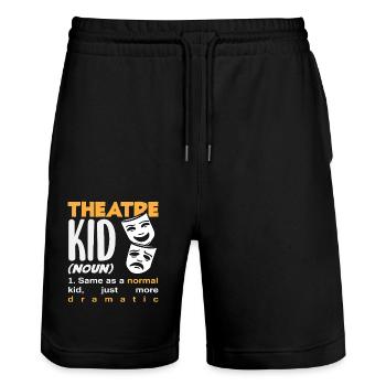 Comédie musicale Lover Théâtre Enfant - Short de jogging bio TRAINER Stanley/Stella unisexe - noir - Devant - Nik (191cm) & Marisol (170cm)