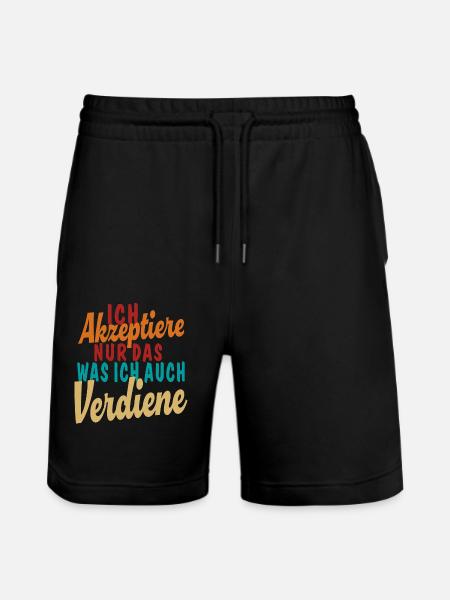 Accept what I deserve - Stanley/Stella Trainer Unisex Organic Jogging Shorts - black