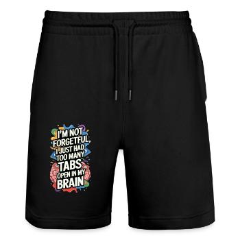 I'm not forgetful, I've just had too many - Stanley/Stella Trainer Unisex Organic Jogging Shorts - black - Front - Nik (191cm) & Marisol (170cm)