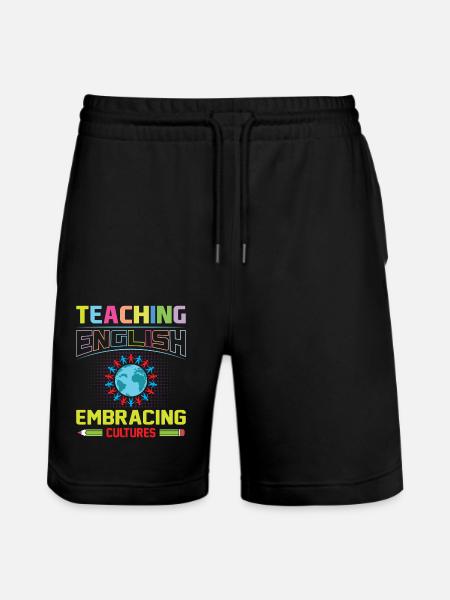 ESL-Lehrer ESL Unterricht - Stanley/Stella Unisex Bio Joggingshorts Trainer - Schwarz