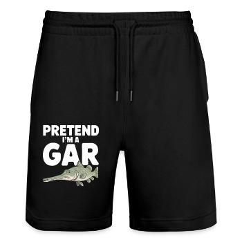 Gar - Stanley/Stella Unisex Bio Joggingshorts Trainer  - Schwarz - Vorne - Nik (191cm) & Marisol (170cm)