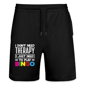 La thérapie du joueur de bingo n’est pas nécessaire - Short de jogging bio TRAINER Stanley/Stella unisexe - noir - Devant - Nik (191cm) & Marisol (170cm)