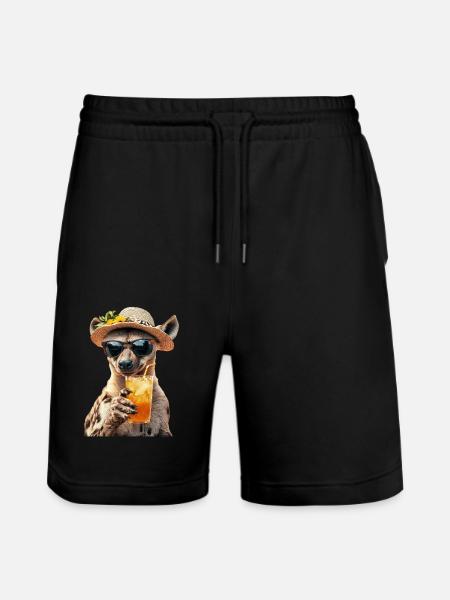 Hyäne - Stanley/Stella Unisex Bio Joggingshorts Trainer  - Schwarz