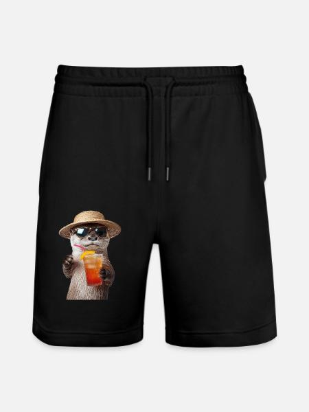 Otter - Stanley/Stella Unisex Bio Joggingshorts Trainer - Schwarz