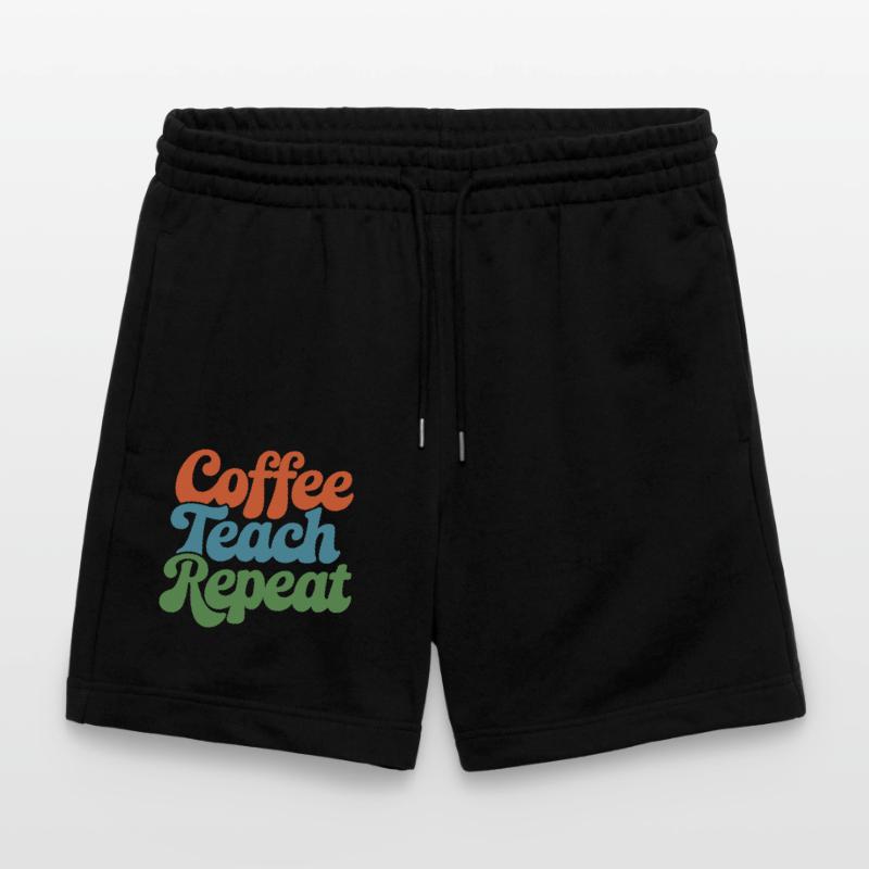 Coffee Instructor Repeat Daily Routine Stanley/Stella Trainer Unisex Organic Jogging Shorts