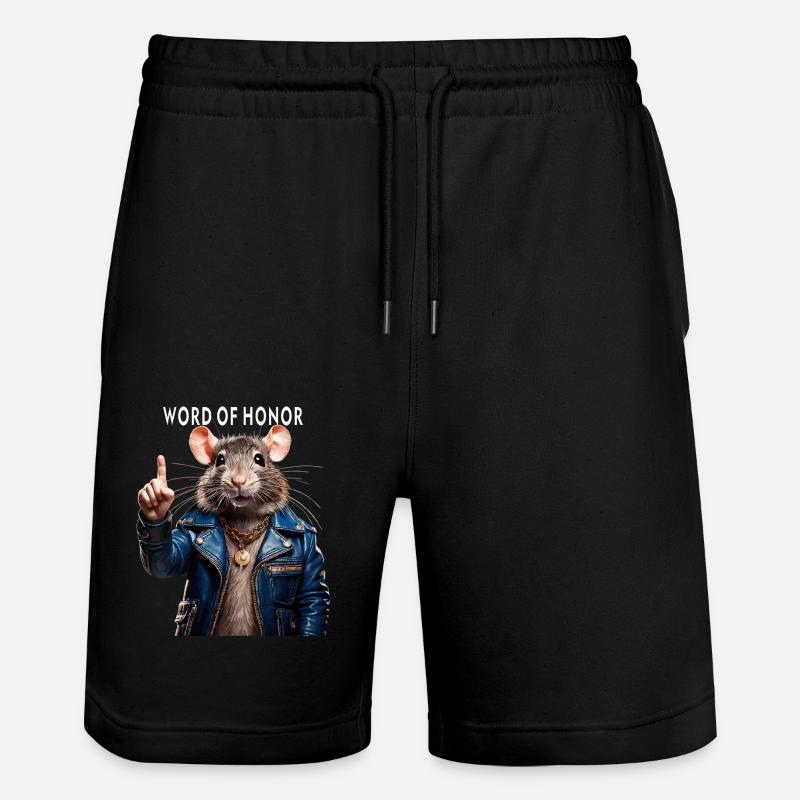PAROLE D’HONNEUR DU RAT - Short de jogging bio TRAINER Stanley/Stella unisexe - noir
