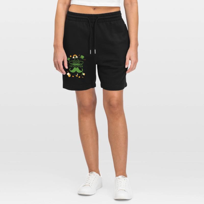 Senior Developer St Patricks Day Programmer Stanley/Stella Trainer Unisex Organic Jogging Shorts