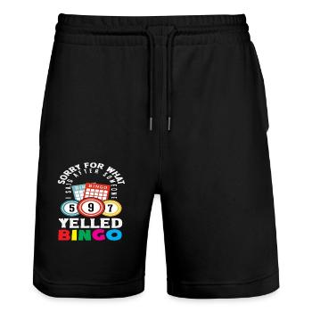 Bingo Players – Sorry For What I Said - Stanley/Stella Trainer Unisex Organic Jogging Shorts - black - Front - Nik (191cm) & Marisol (170cm)