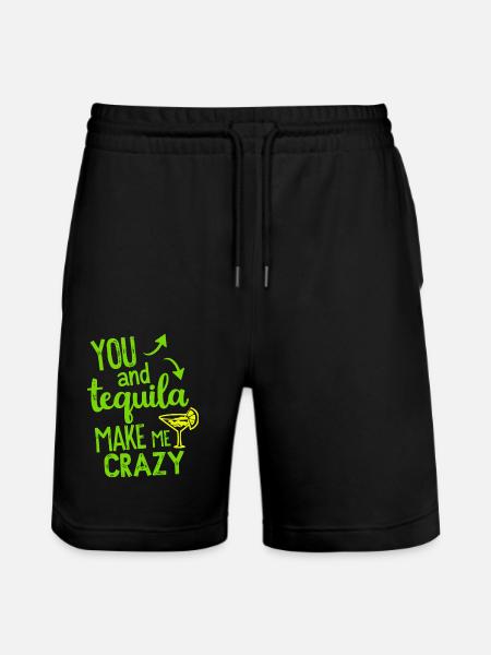 Tequila Party Saying Quote - Stanley/Stella Trainer Unisex Organic Jogging Shorts - black