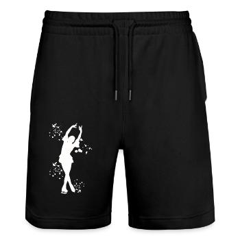Figure Skating Skating Figure Skating - Stanley/Stella Trainer Unisex Organic Jogging Shorts - black - Front - Nik (191cm) & Marisol (170cm)