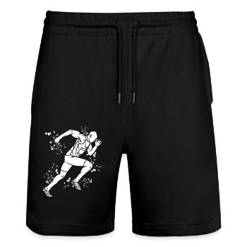 Sprinter Colorsplash Sprintender Sprint - Short de jogging bio TRAINER Stanley/Stella unisexe - noir - Devant - Nik (191cm) & Marisol (170cm)