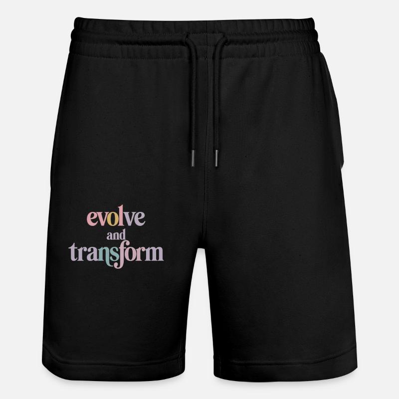 Evolve And Transform Inspirierende - Stanley/Stella Unisex Bio Joggingshorts Trainer  - Schwarz