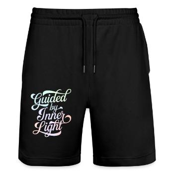 Guidé par la lumière intérieure Inspirant - Short de jogging bio TRAINER Stanley/Stella unisexe - noir - Devant - Nik (191cm) & Marisol (170cm)