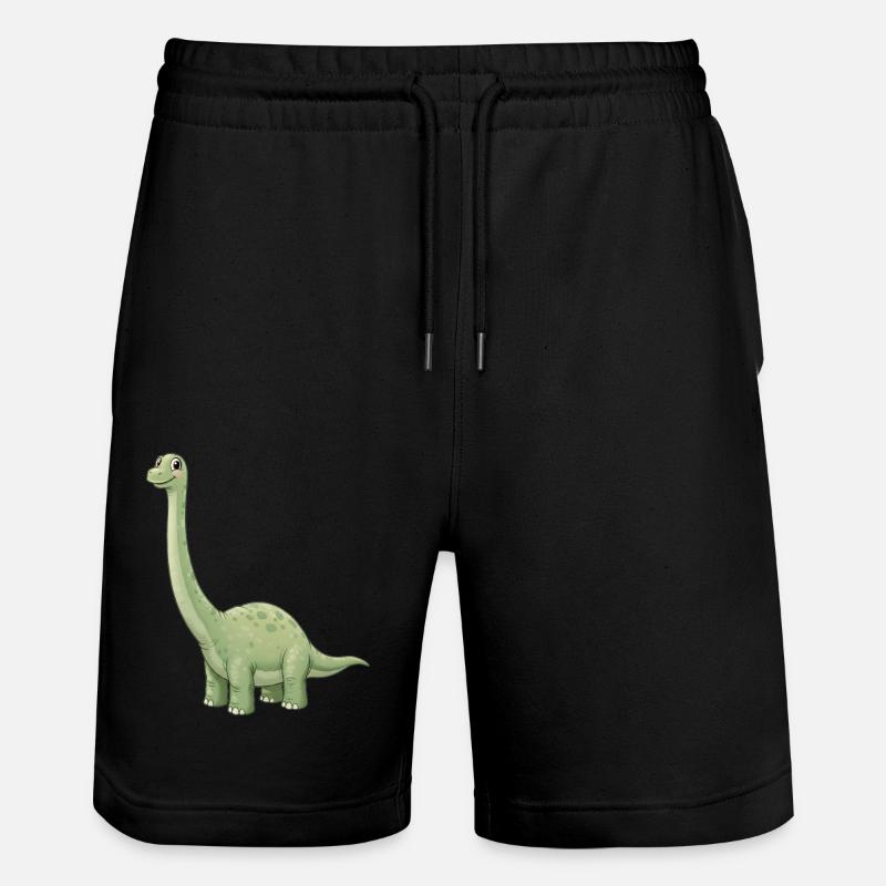 Dino Dessin animé Brachiosaure - Short de jogging bio TRAINER Stanley/Stella unisexe - noir
