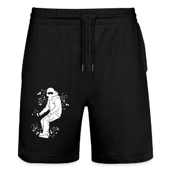 Snowboarder Snowboarding Snowboard - Short de jogging bio TRAINER Stanley/Stella unisexe - noir - Devant - Nik (191cm) & Marisol (170cm)